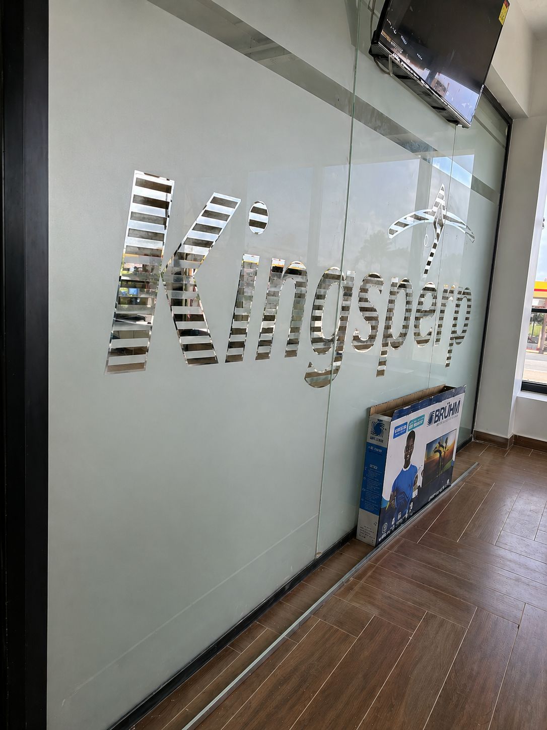 Branded Glass Partition