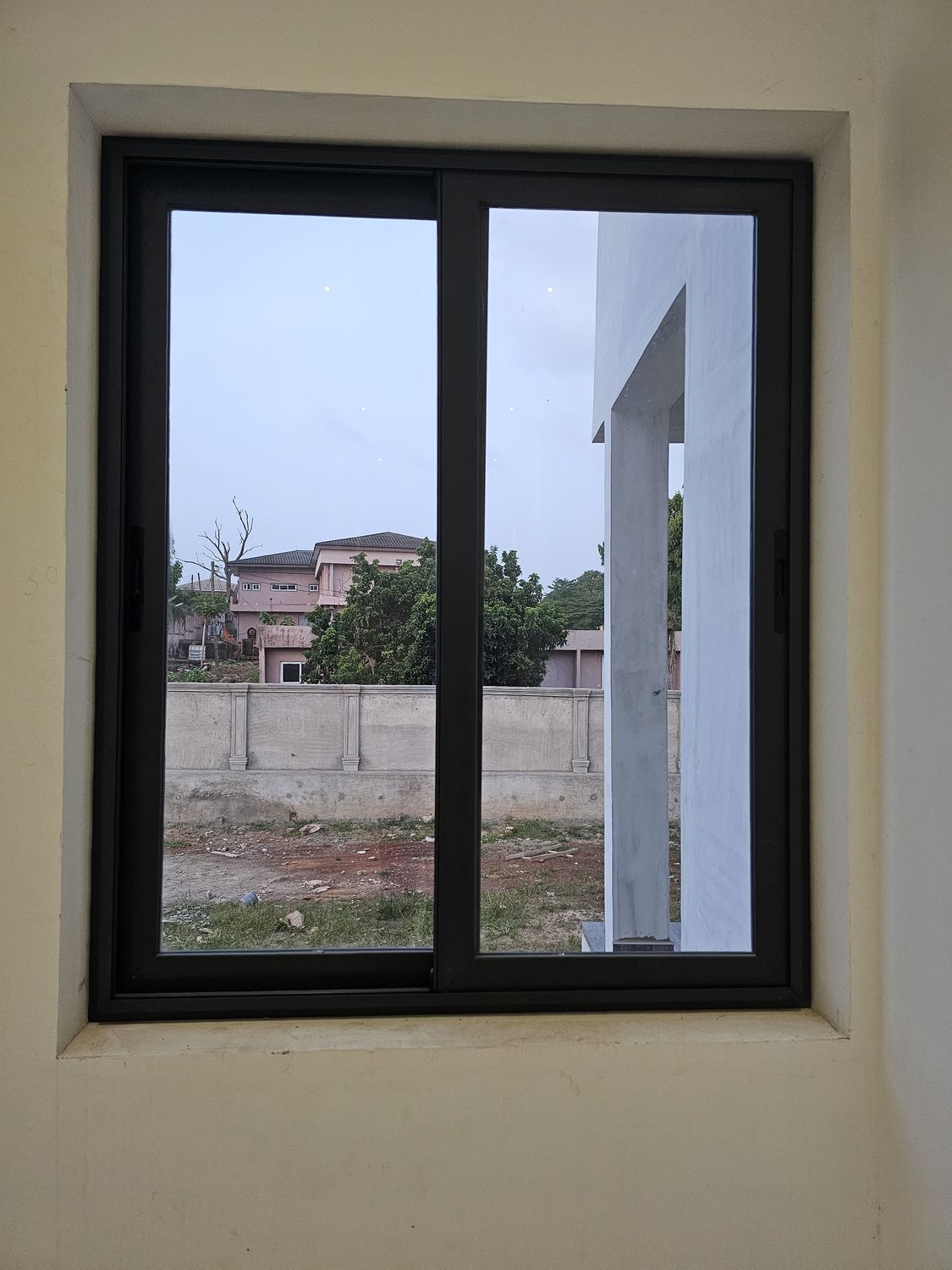 Black Framed Sliding Window